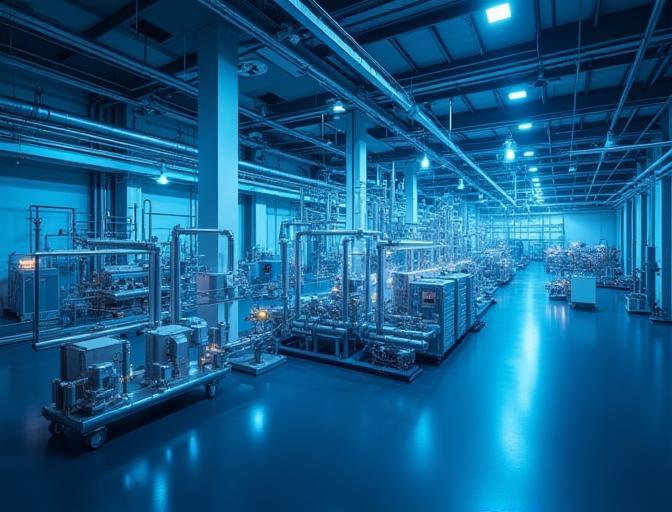 Visualisierung von Prozessoptimierung in einer Industrieanlage
